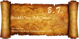 Bodócs Tímea névjegykártya